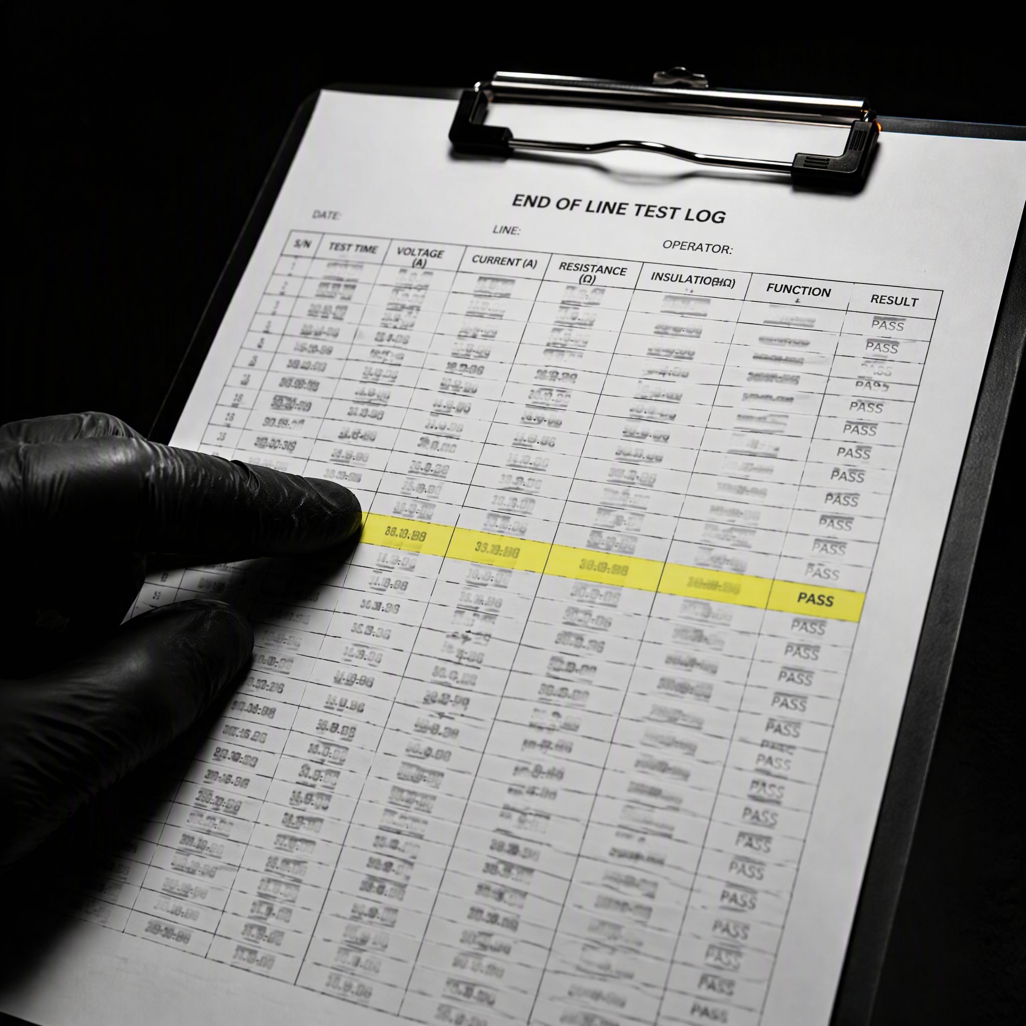 Fail close-up: Factory data