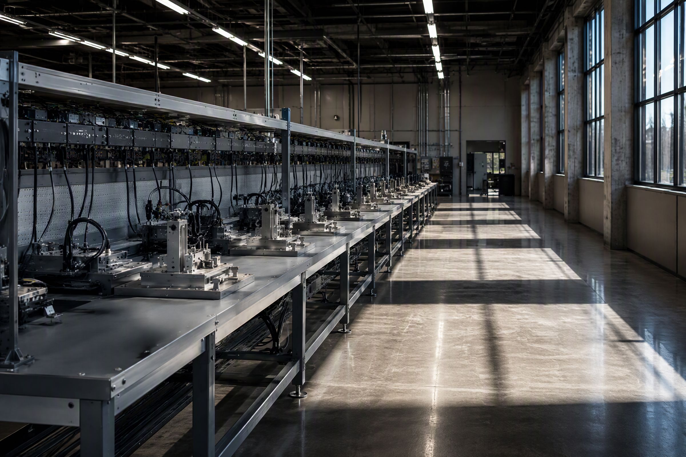 Factory test floor